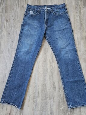 Cinch Men's Blue Slim Fit Silver Label Demin Jeans 36x34 Western Cowboy